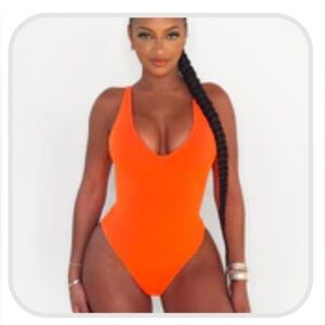 TA3 High Cut Plungey Shapewear One Piece.